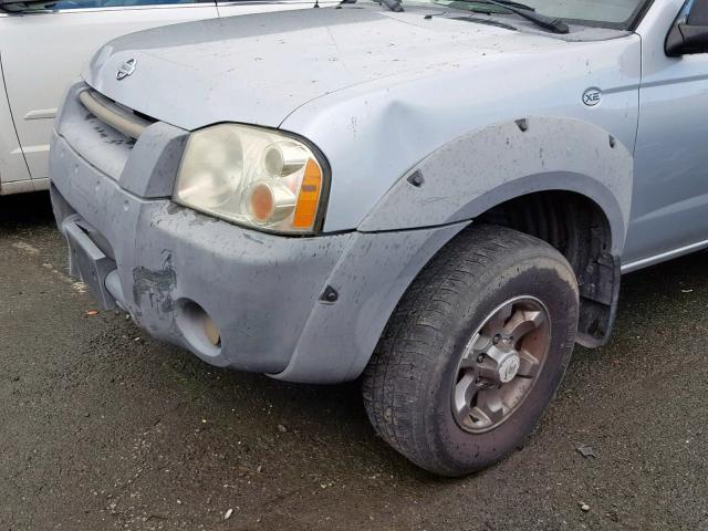 1N6ED27T61C393201 - 2001 NISSAN FRONTIER C GRAY photo 9