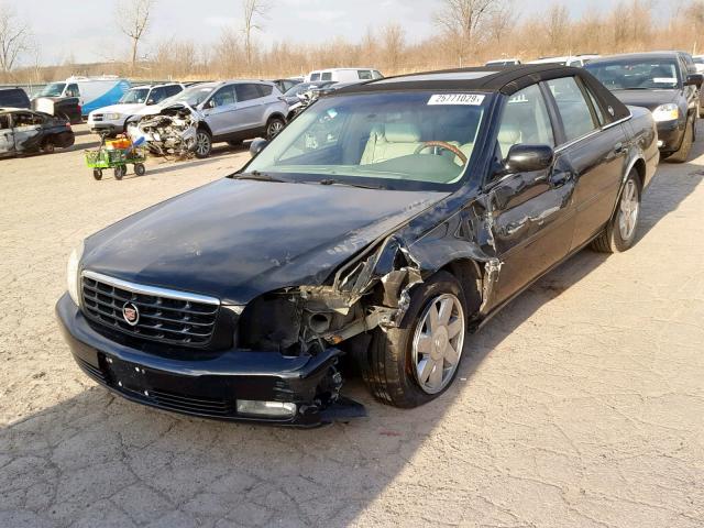 1G6KF57914U173357 - 2004 CADILLAC DEVILLE DT BLACK photo 2