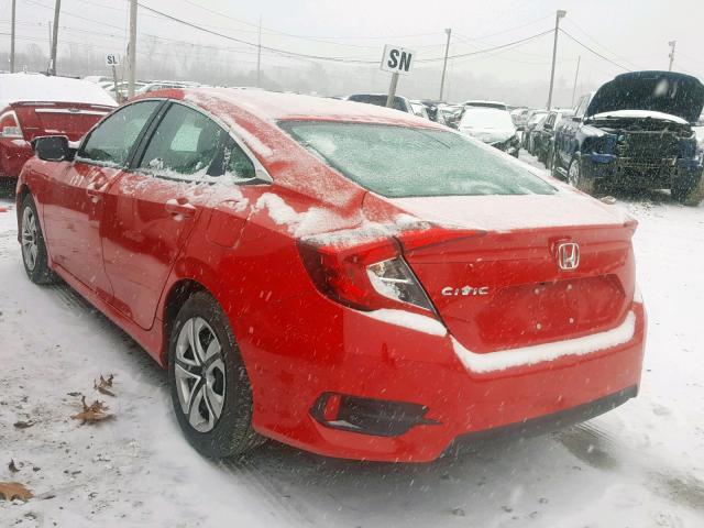 2HGFC2F56JH559521 - 2018 HONDA CIVIC LX RED photo 3