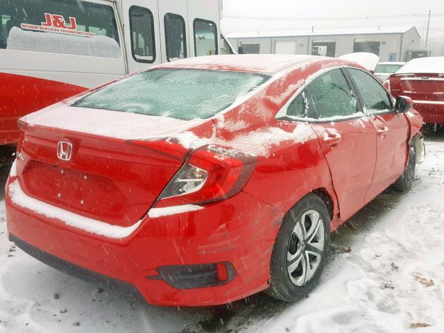 2HGFC2F56JH559521 - 2018 HONDA CIVIC LX RED photo 4