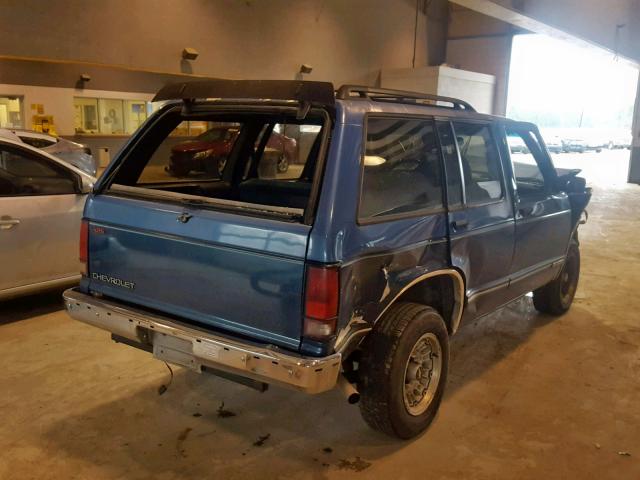 1GNCS13W4P2115414 - 1993 CHEVROLET BLAZER S10 BLUE photo 4