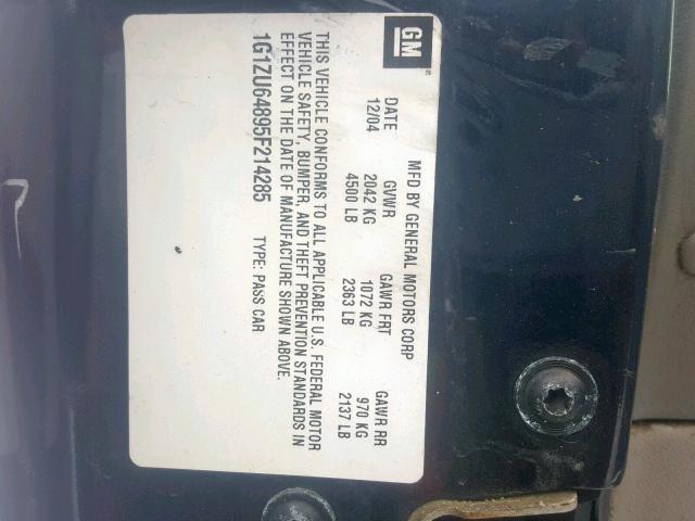 1G1ZU64895F214285 - 2005 CHEVROLET MALIBU MAX 蓝色 照片 10