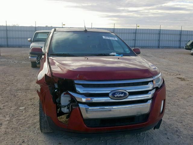 2FMDK3KC8DBB59756 - 2013 FORD EDGE LIMIT RED photo 9