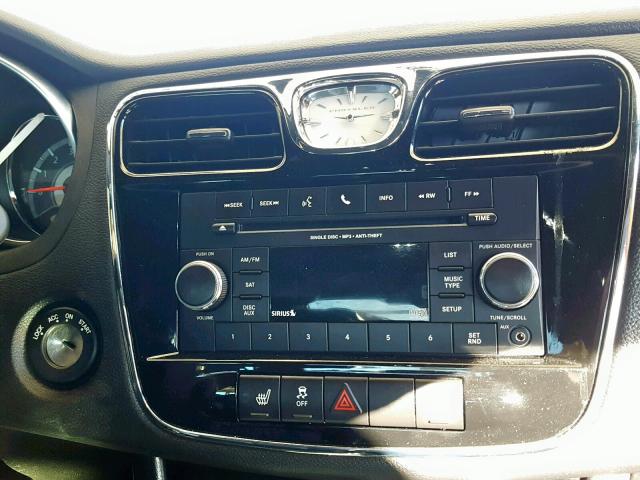 1C3CCBCG8EN100564 - 2014 CHRYSLER 200 LIMITE WHITE photo 9