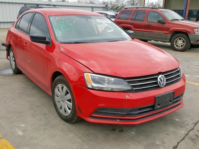 3VW2K7AJ2FM276699 - 2015 VOLKSWAGEN JETTA BASE RED photo 1