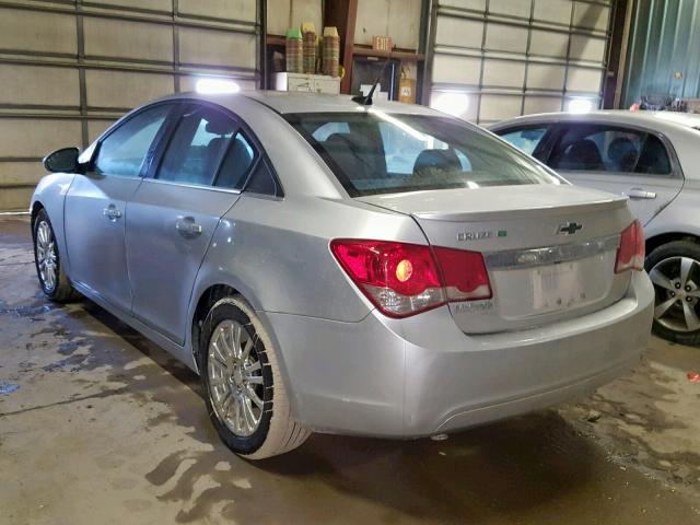 1G1PJ5SB2D7262227 - 2013 CHEVROLET CRUZE ECO SILVER photo 3