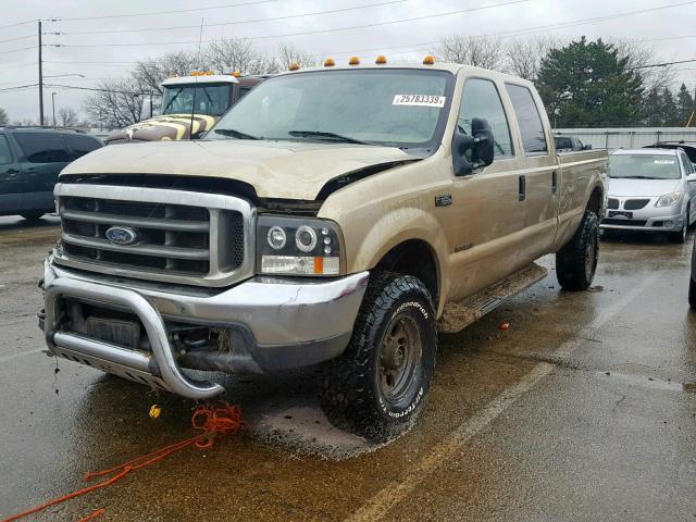 1FTSW31F0YED91919 - 2000 FORD F350 SRW S TAN photo 2