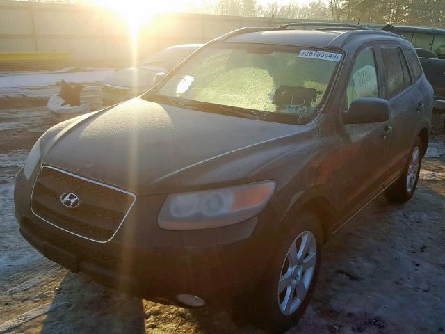 5NMSH73E27H121687 - 2007 HYUNDAI SANTA FE S BLACK photo 2