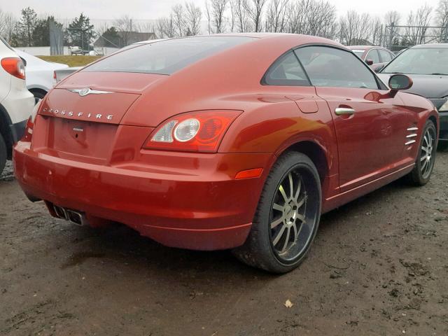 1C3AN69LX4X015371 - 2004 CHRYSLER CROSSFIRE RED photo 4