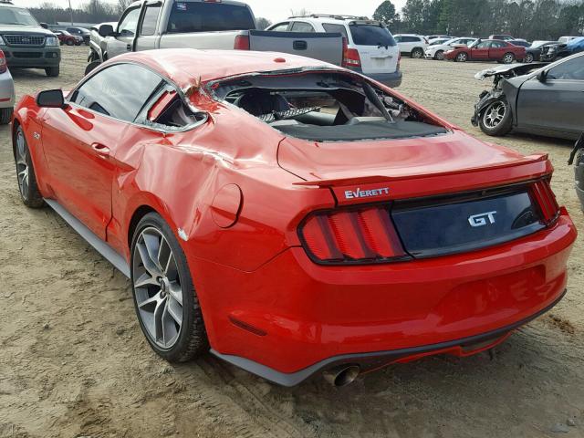 1FA6P8CF1G5309273 - 2016 FORD MUSTANG GT RED photo 3