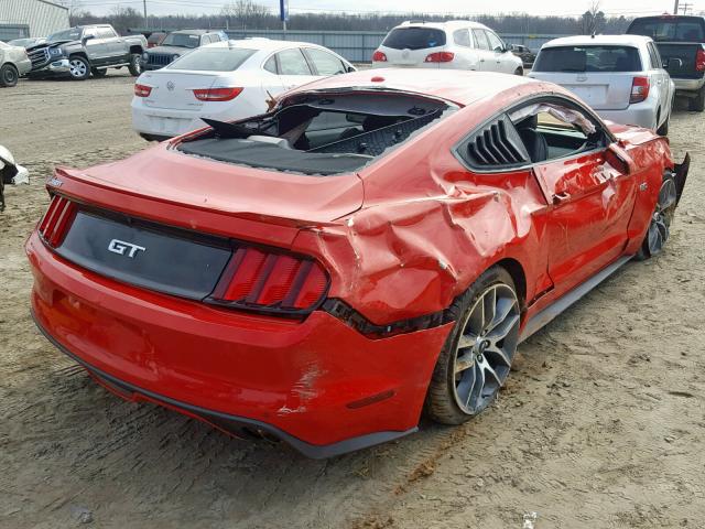 1FA6P8CF1G5309273 - 2016 FORD MUSTANG GT RED photo 4