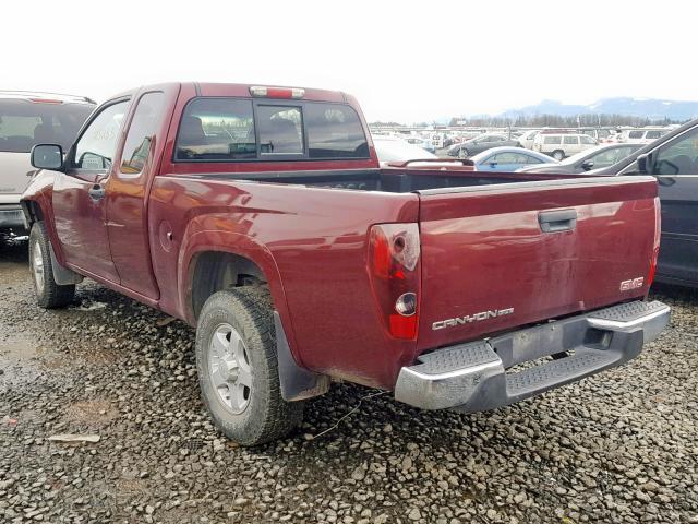 1GTDT19E388114925 - 2008 GMC CANYON MAROON photo 3