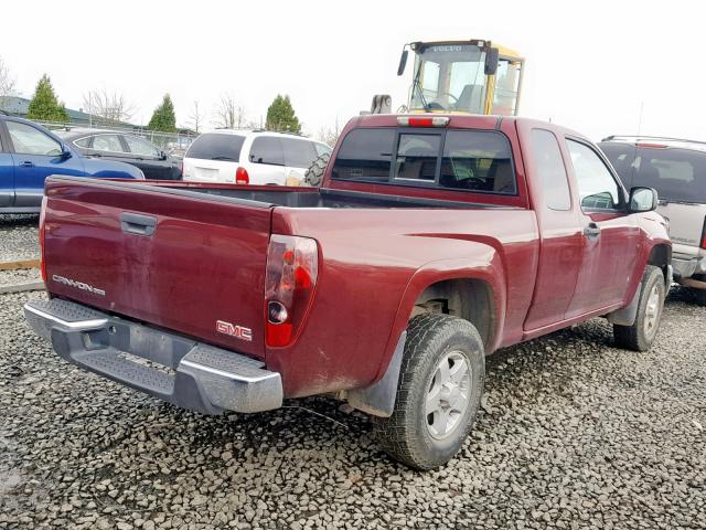 1GTDT19E388114925 - 2008 GMC CANYON MAROON photo 4