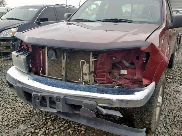 1GTDT19E388114925 - 2008 GMC CANYON MAROON photo 9