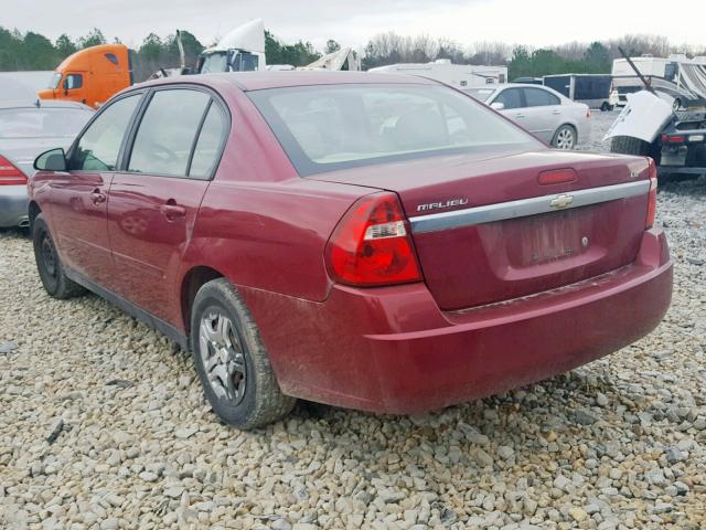 1G1ZS58FX7F131654 - 2007 CHEVROLET MALIBU LS BURGUNDY photo 3