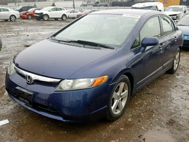 1HGFA16816L125785 - 2006 HONDA CIVIC EX BLUE photo 2