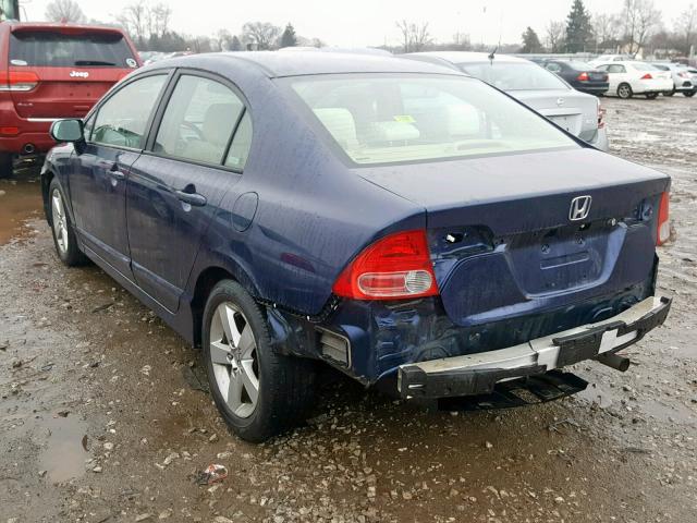 1HGFA16816L125785 - 2006 HONDA CIVIC EX BLUE photo 3