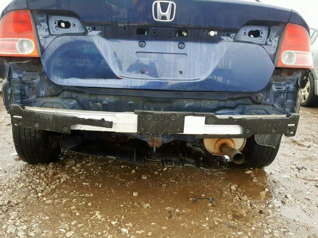 1HGFA16816L125785 - 2006 HONDA CIVIC EX BLUE photo 9