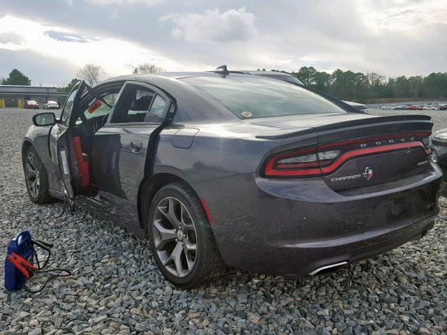 2C3CDXHG0FH722069 - 2015 DODGE CHARGER SX GRAY photo 3