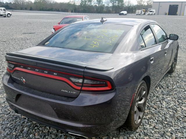 2C3CDXHG0FH722069 - 2015 DODGE CHARGER SX GRAY photo 4