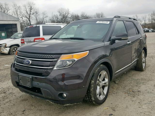 1FM5K8F89DGA11146 - 2013 FORD EXPLORER L BLACK photo 2