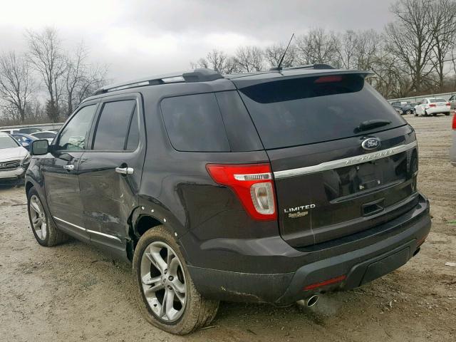 1FM5K8F89DGA11146 - 2013 FORD EXPLORER L BLACK photo 3