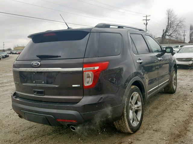 1FM5K8F89DGA11146 - 2013 FORD EXPLORER L BLACK photo 4