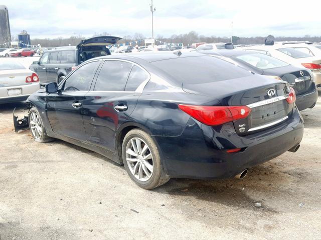 JN1BV7AR7EM702111 - 2014 INFINITI Q50 BASE BLACK photo 3