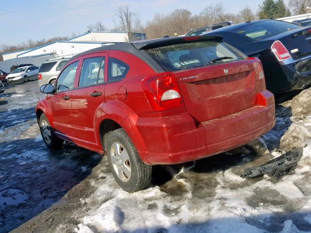 1B3HB28B47D198049 - 2007 DODGE CALIBER RED photo 3