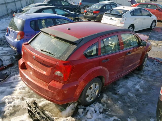 1B3HB28B47D198049 - 2007 DODGE CALIBER RED photo 4