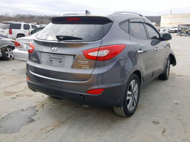 KM8JUCAGXFU987435 - 2015 HYUNDAI TUCSON LIM GRAY photo 4