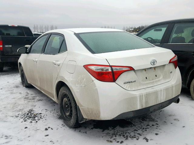 2T1BURHE8FC377174 - 2015 TOYOTA COROLLA L WHITE photo 3