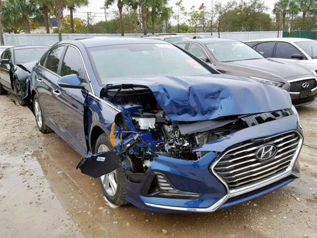 5NPE34AF6JH660555 - 2018 HYUNDAI SONATA SPO BLUE photo 1