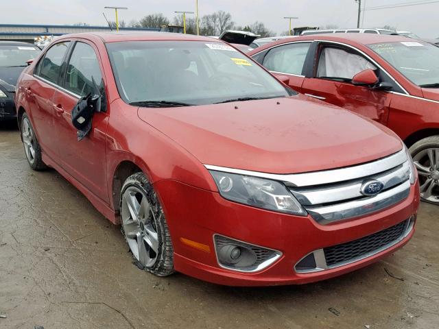 3FAHP0KC8AR426855 - 2010 FORD FUSION SPO RED photo 1