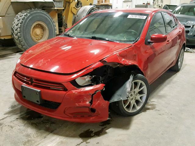 1C3CDFBA8DD170765 - 2013 DODGE DART SXT RED photo 2