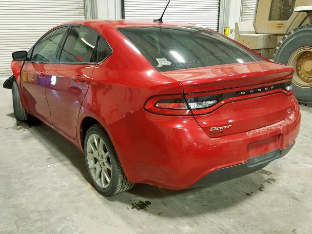 1C3CDFBA8DD170765 - 2013 DODGE DART SXT RED photo 3