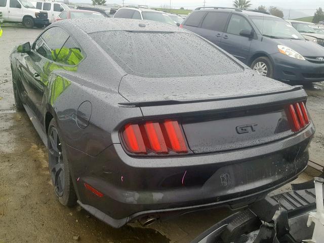 1FA6P8CF1H5320033 - 2017 FORD MUSTANG GT GRAY photo 3