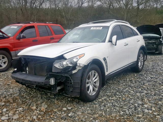 JN8CS1MU2EM450134 - 2014 INFINITI QX70 WHITE photo 2