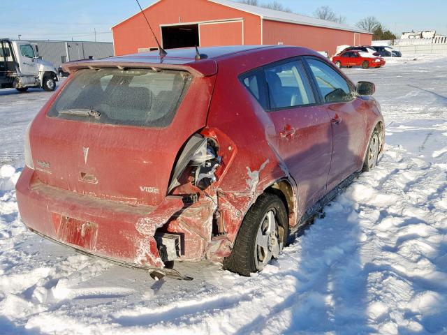 5Y2SL67809Z463361 - 2009 PONTIAC VIBE RED photo 4