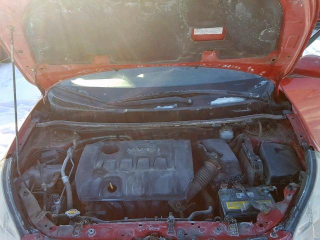 5Y2SL67809Z463361 - 2009 PONTIAC VIBE RED photo 7