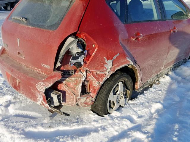 5Y2SL67809Z463361 - 2009 PONTIAC VIBE RED photo 9