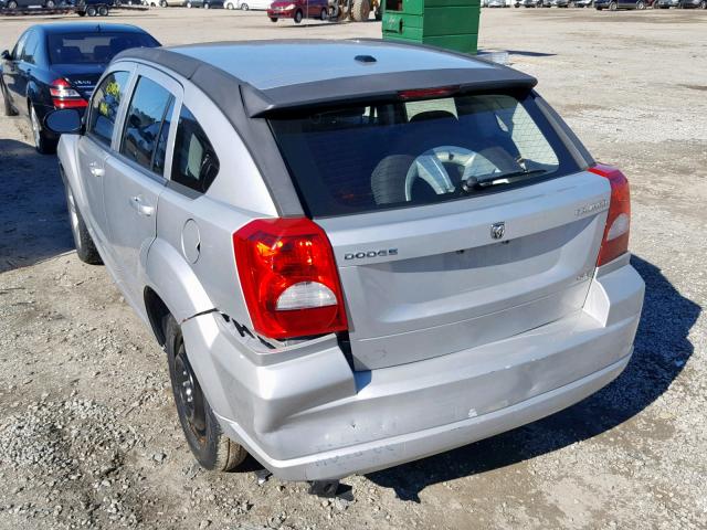 1B3CB4HA3AD558917 - 2010 DODGE CALIBER SX SILVER photo 3