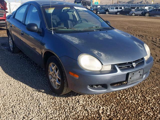 1B3ES56CX2D569224 - 2002 DODGE NEON ES BLUE photo 1