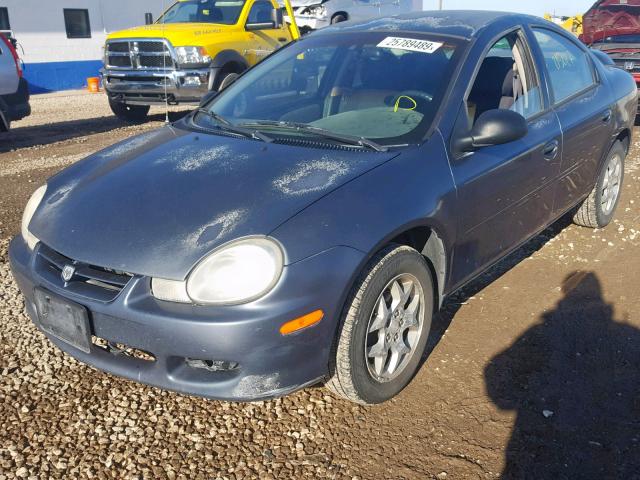 1B3ES56CX2D569224 - 2002 DODGE NEON ES BLUE photo 2