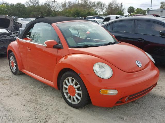 3VWCM31Y04M334472 - 2004 VOLKSWAGEN NEW BEETLE ORANGE photo 1