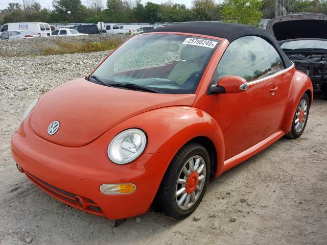 3VWCM31Y04M334472 - 2004 VOLKSWAGEN NEW BEETLE ORANGE photo 2