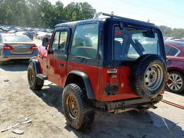 2J4FY29S8MJ156827 - 1991 JEEP WRANGLER / RED photo 3