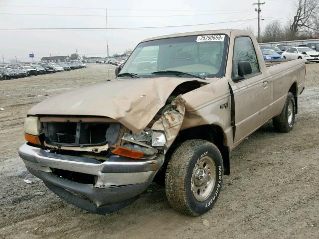 1FTYR10U8WUC22921 - 1998 FORD RANGER BEIGE photo 2