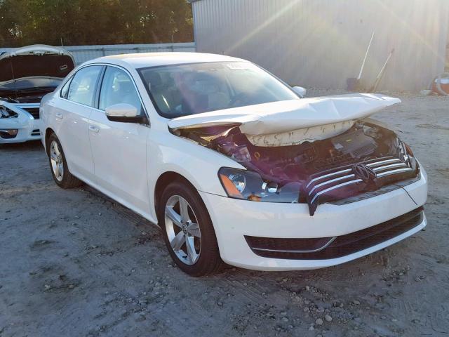 1VWBS7A32EC116730 - 2014 VOLKSWAGEN PASSAT SE WHITE photo 1