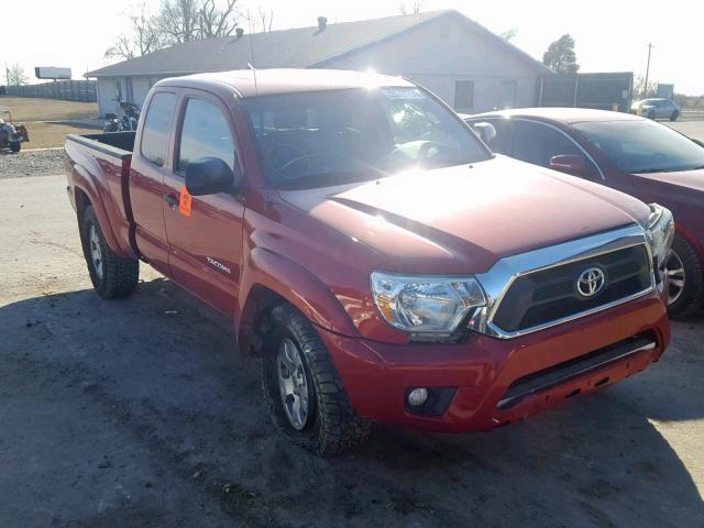 5TFUU4EN7EX108390 - 2014 TOYOTA TACOMA RED photo 1